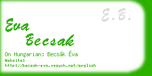 eva becsak business card