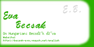 eva becsak business card